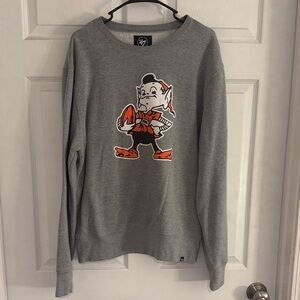 '47 Men's Gray browns Crewneck Sweatshirt
